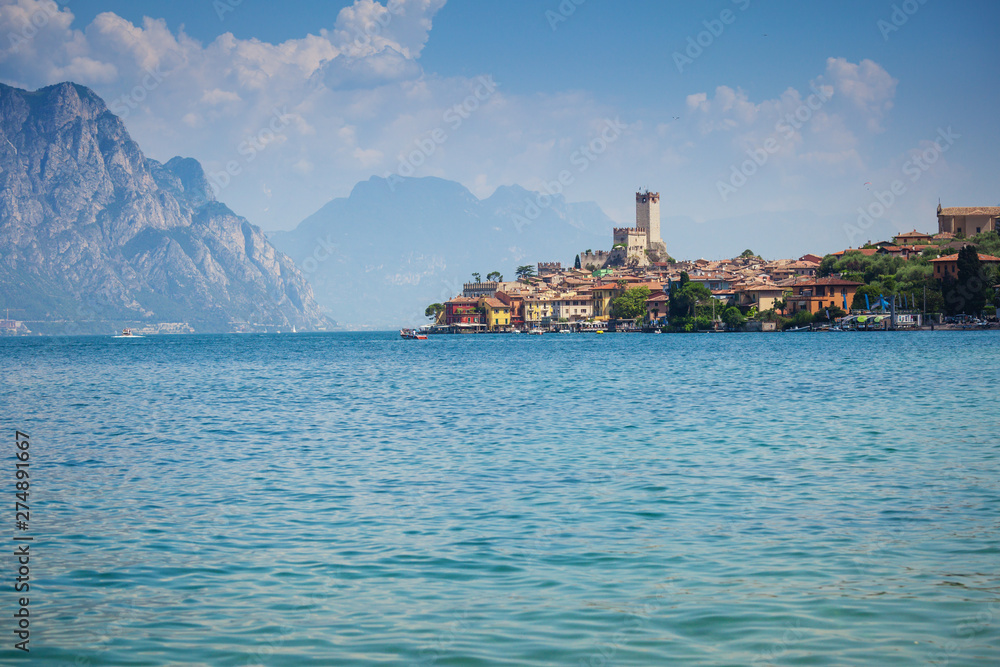 Malcesine town near lake Garda in Italy