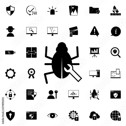 virus removal icon. Universal set of web for website design and development, app development