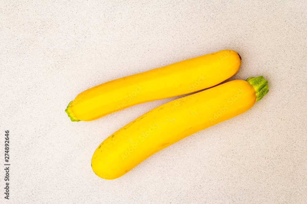 Bright yellow zucchini