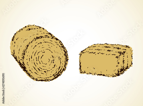 Haystack. Vector drawing
