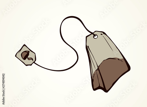 Tea bag. Vector drawing