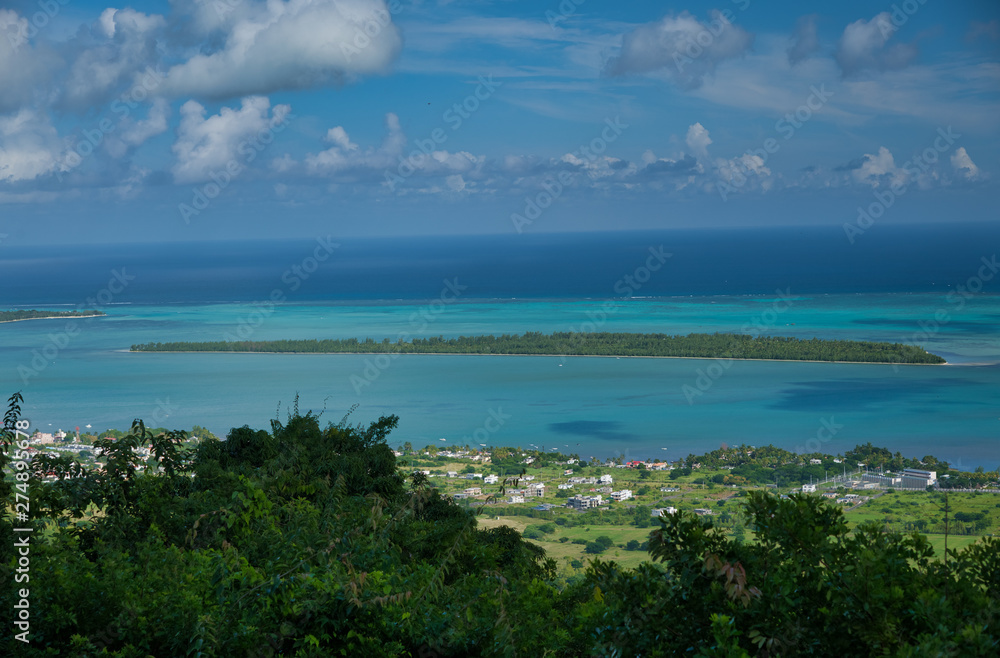 Ile aux Benitiers aerial view, Mauritius
