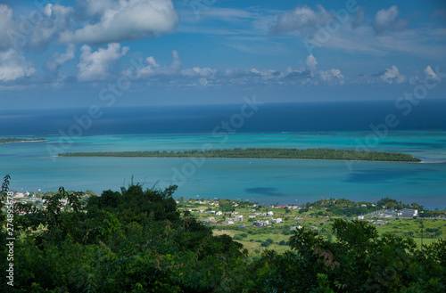 Ile aux Benitiers aerial view, Mauritius