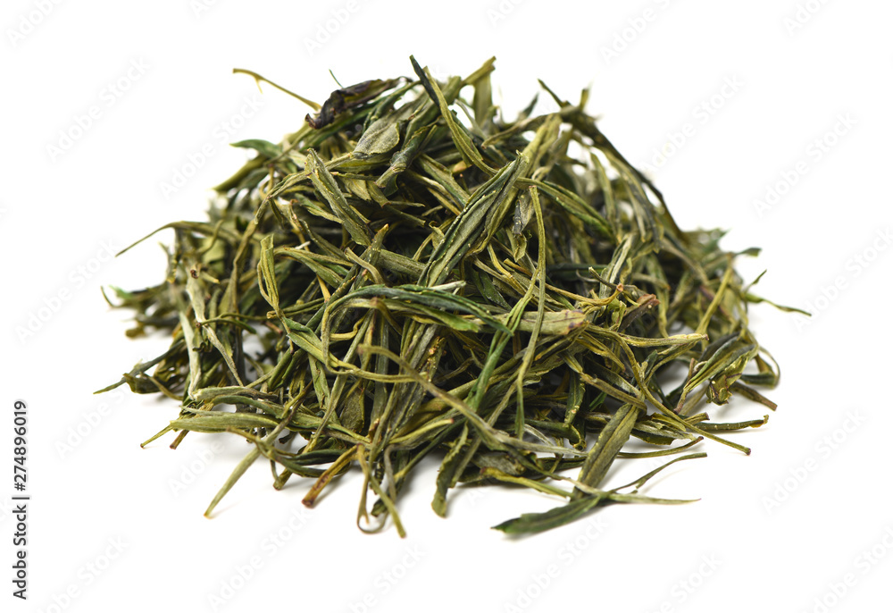 green tea on white background green tea on white background