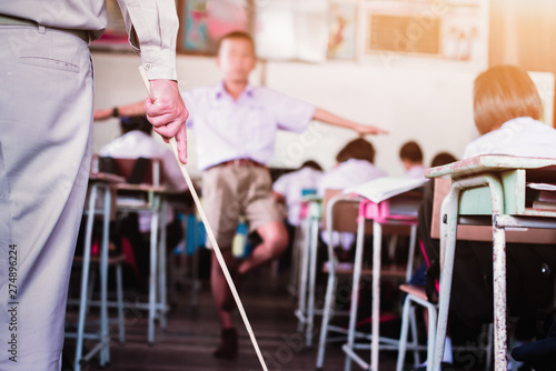 Education concept, Teachers are punishing students. - Image