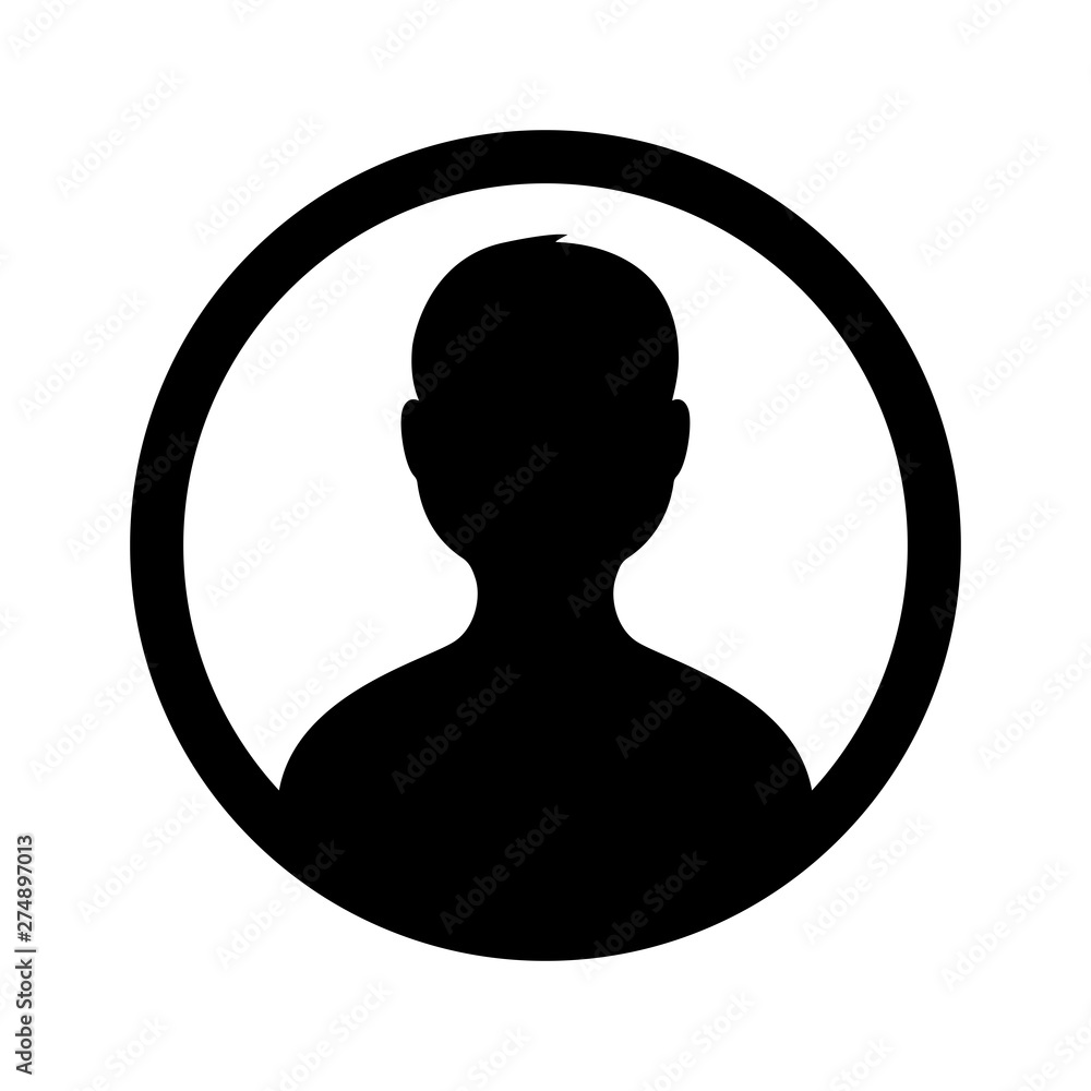 Silhouette of a man in a circle, vector Silhouette of a man in a circle, vector