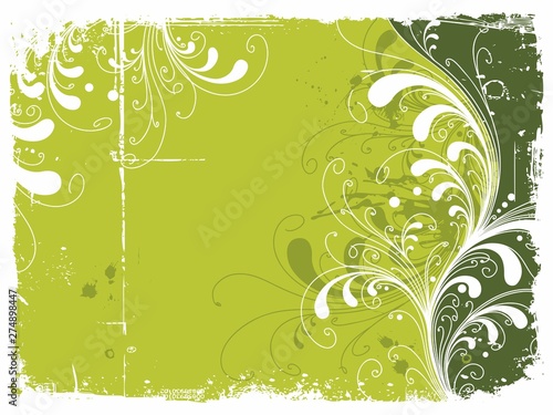 Fondo ornamental verde