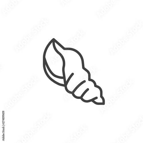 Spiral seashell line icon. linear style sign for mobile concept and web design. Sea shell mollusk outline vector icon. Symbol, logo illustration. Vector graphics