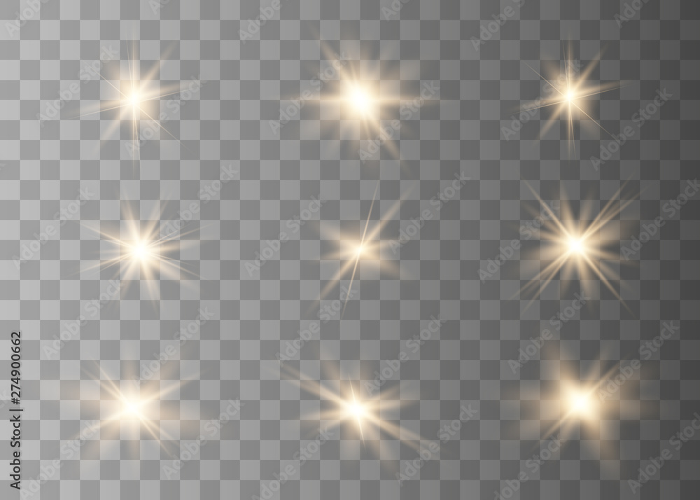 Gold Glowing lights effect. Gold Glowing lights effect.