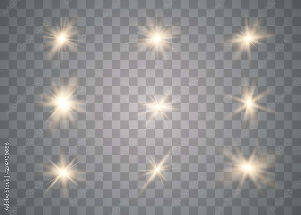 Gold Glowing lights effect. Gold Glowing lights effect.