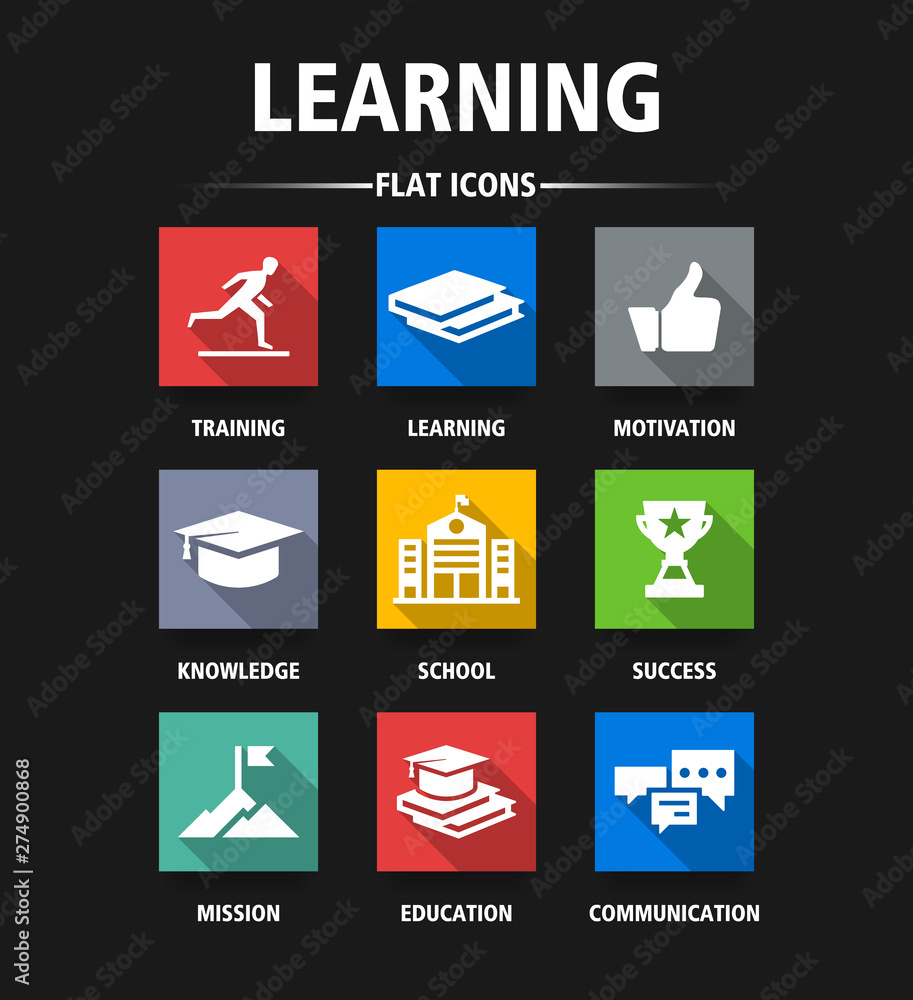 LEARNING FLAT ICONS