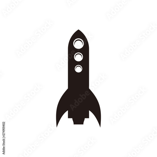 Rocket Launch Vector Icon Illustration, Rocket Logo Design