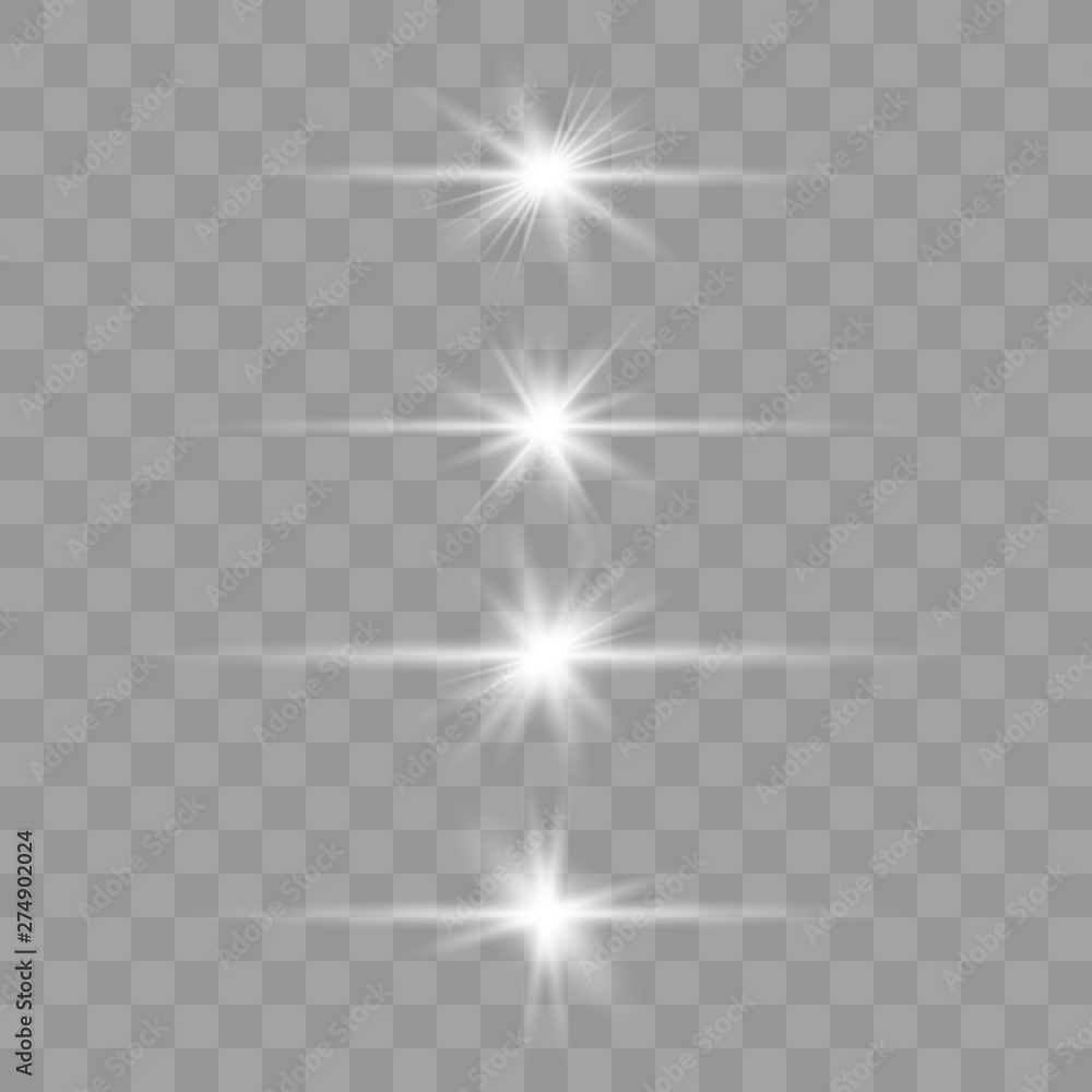 Obraz premium White glowing light explodes