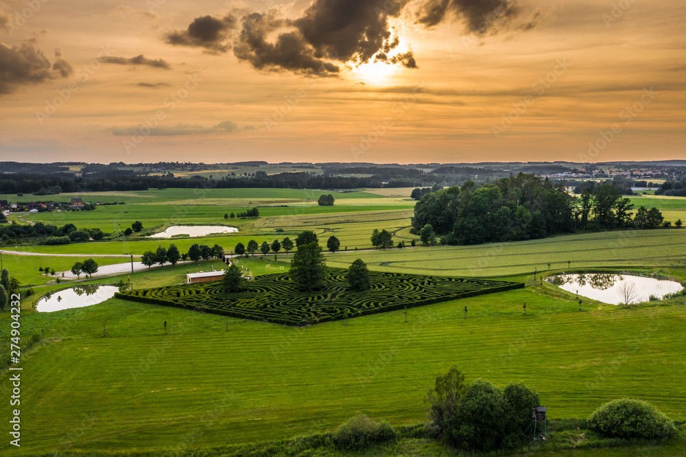 Obraz premium Trebonsko region stands out for its extraordinary variety of habitats. The most valuable biotopes of the Trebon region include the so-called transitional peat bogs, forests and many ponds and lakes.