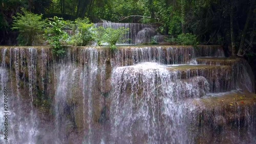 Beautiful waterfall is name Hua mae kamin waterfall in Erawan National Park, Kanchanaburi province, Thailand.