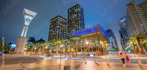 Photography SAN FRANCISCO - AUGUST 5, 2017: Buildings of Downtown San Francisco at night