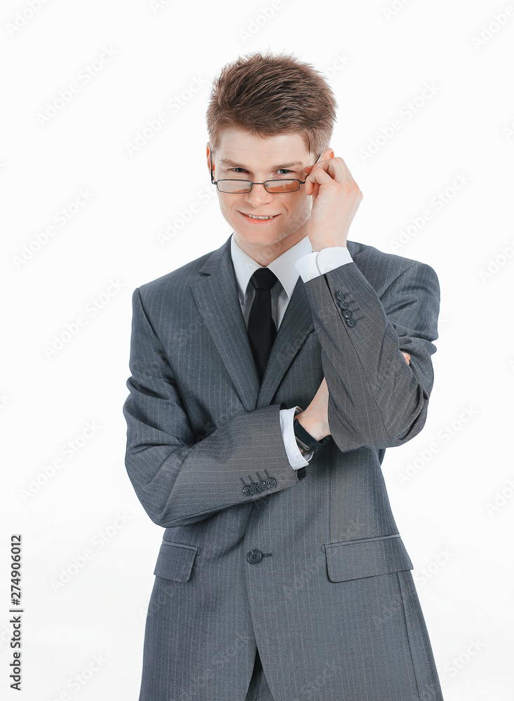 portrait of confident young man.isolated on a white portrait of confident young man.isolated on a white