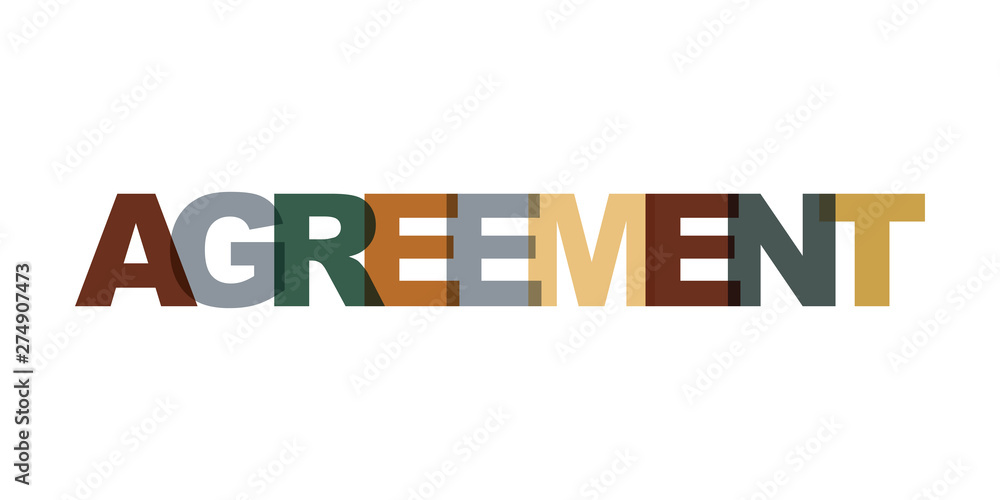 Agreement management business card text. Modern lettering poster. Color word art slogan icon. Phrases vector print design elements. Agreement management business card text. Modern lettering poster. Color word art slogan icon. Phrases vector print design elements.