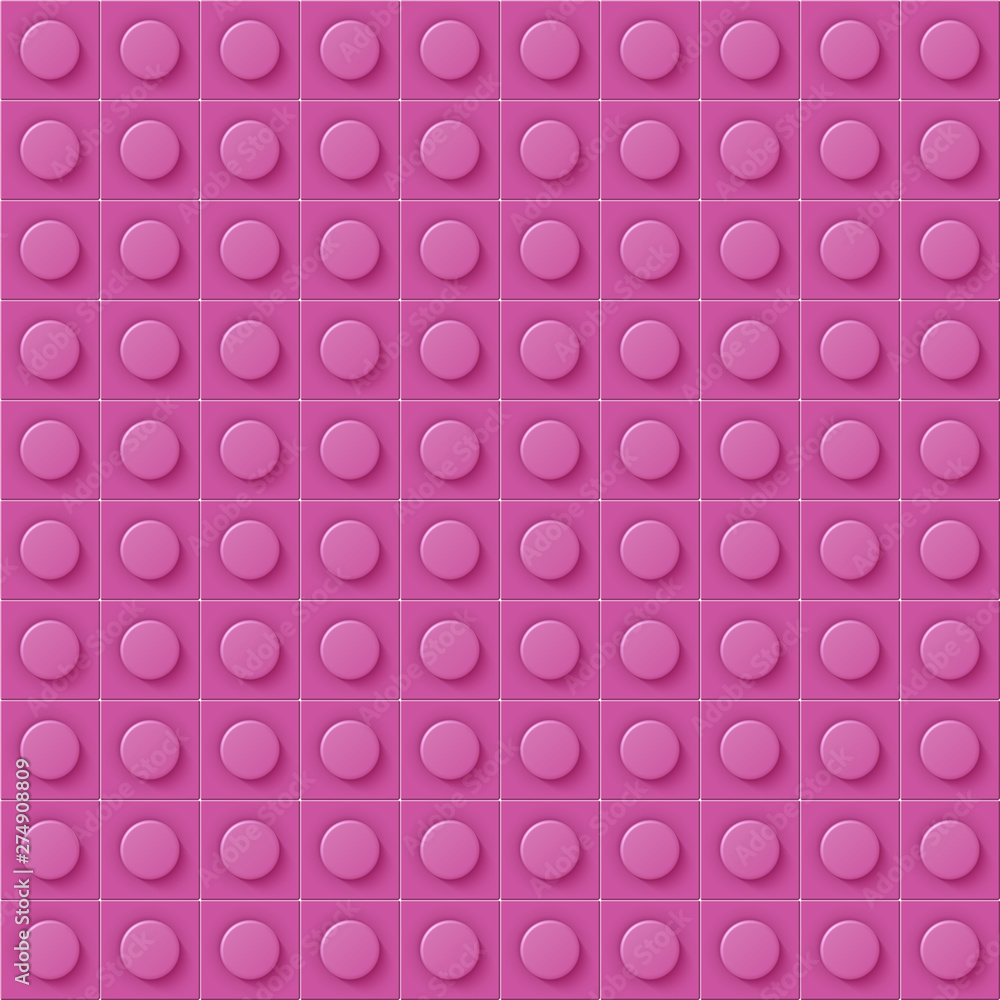 Perfect high quality pink seamless plastic construction background of simple glossy plastic parts. Ideal rasterized background of closeup gloss plastic construction block. Perfect high quality pink seamless plastic construction background of simple glossy plastic parts. Ideal rasterized background of closeup gloss plastic construction block.