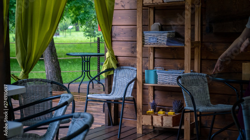 outdoor cafe covered terrace