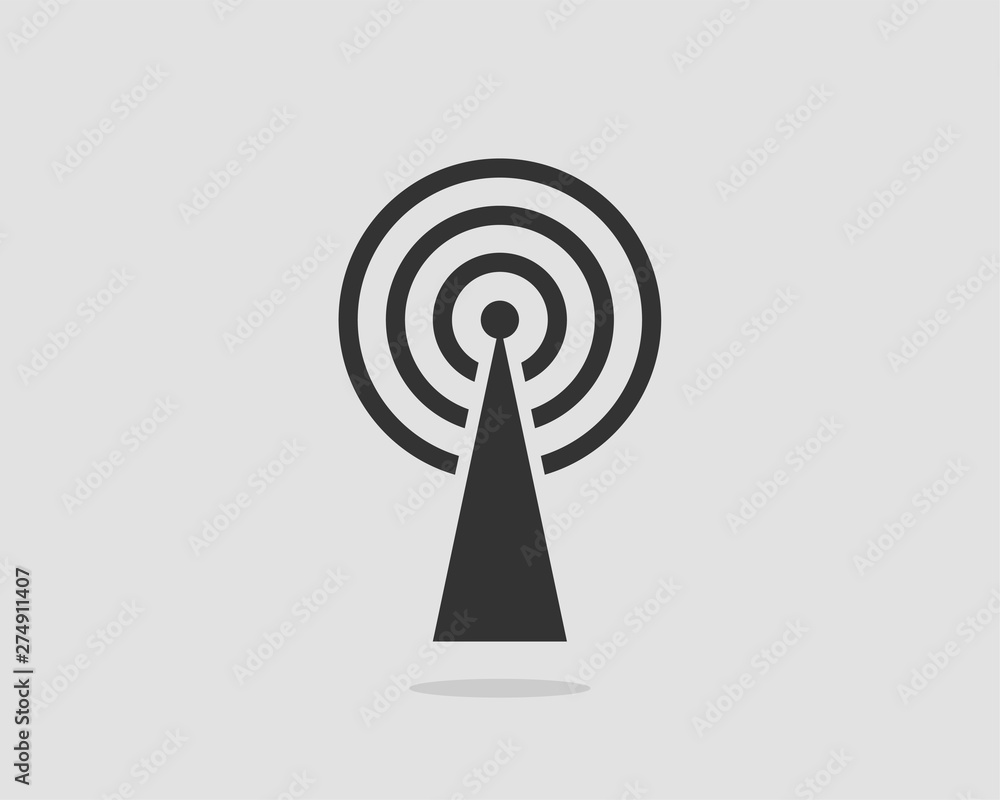 Free wi fi icon. Connection zone wifi vector symbol. Radio waves signal. Free wi fi icon. Connection zone wifi vector symbol. Radio waves signal.