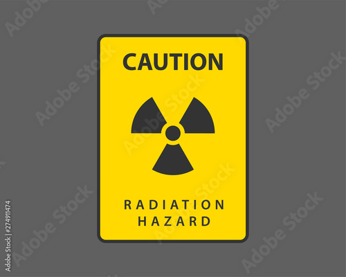 Radiation icon vector. Warning radioactive sign danger symbol.