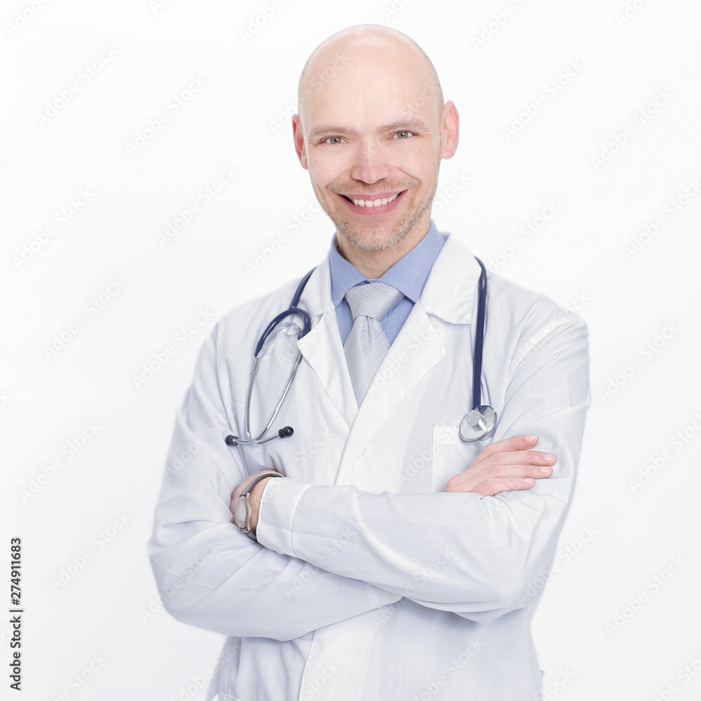 portrait of an experienced therapist .isolated on white portrait of an experienced therapist .isolated on white
