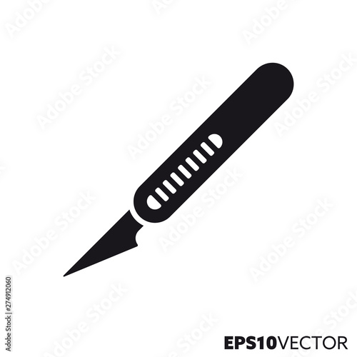 Scalpel vector glyph icon