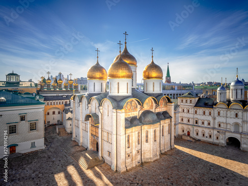 Fotomurale Assumption Cathedral of the Moscow Kremlin in the evening
