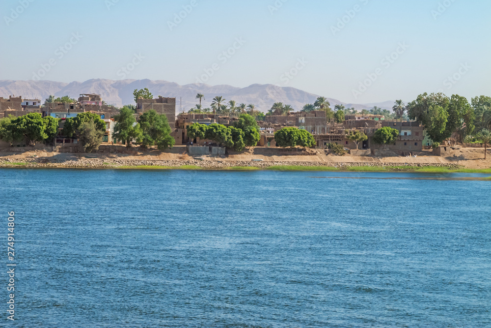 Houses along the Nile in the vicinity of Al Maris