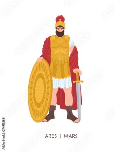 Ares or Mars - Olympian god or deity of war in Greek and Roman religion and mythology