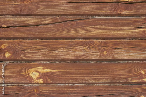 Wallpaper Mural Wooden beam. The wall of the house. Horizontal view. Close-up. Background. Texture. Torontodigital.ca