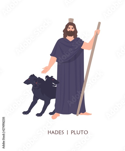 Hades or Pluto - god of dead, king of underworld in ancient Greek and Roman religion or mythology