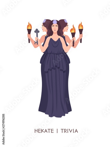 Hekate or Trivia - goddess of witchcraft  sorcery and magic in ancient Greek and Roman religion or mythology