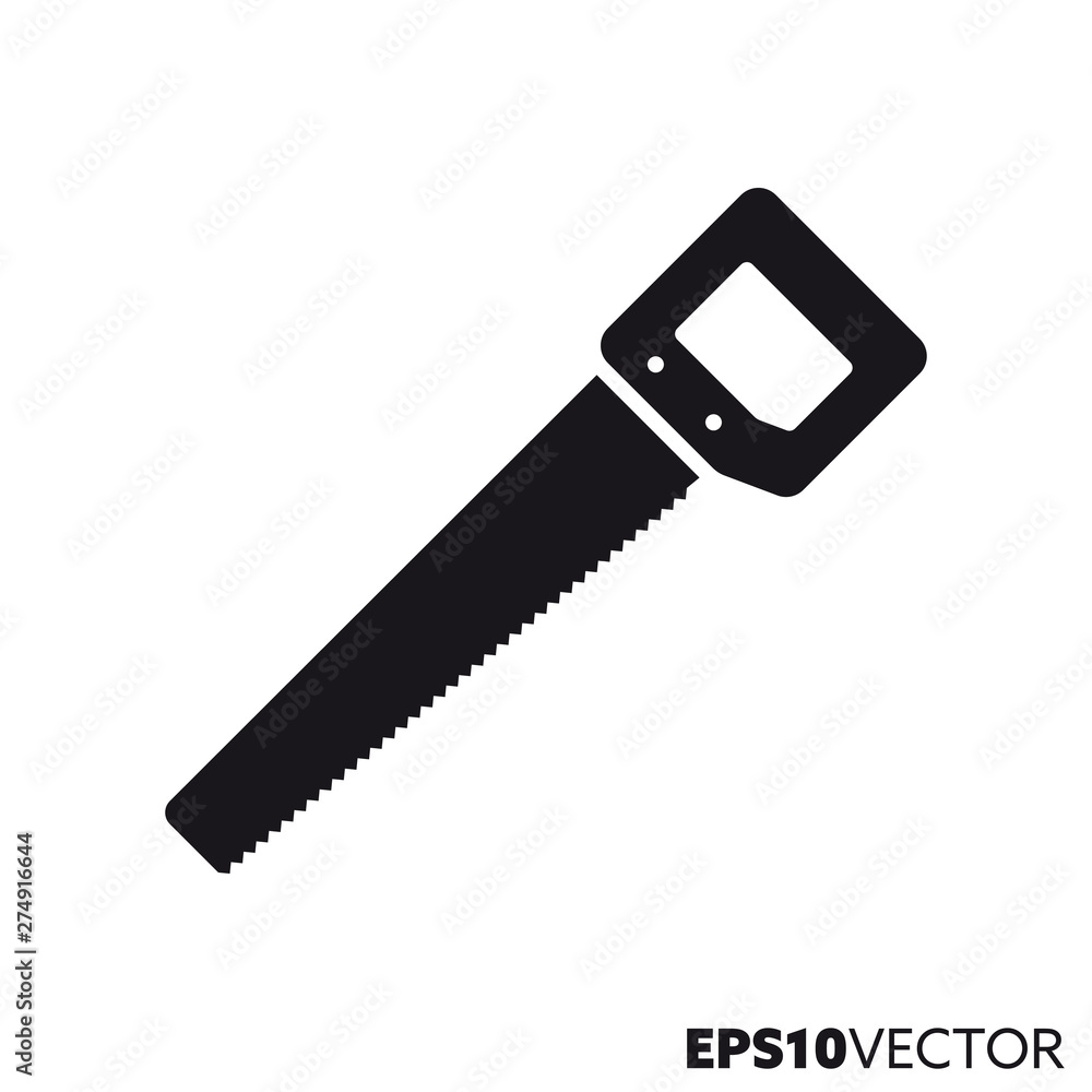 Hand saw vector glyph icon Hand saw vector glyph icon