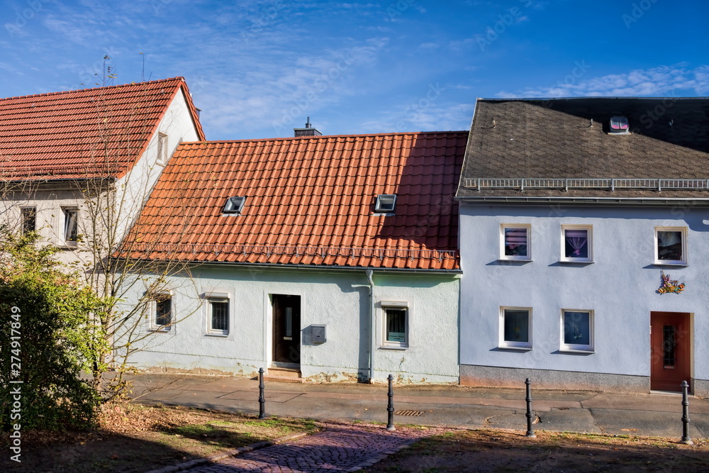 alte häuser in der altstadt von wurzen, deutschland alte häuser in der altstadt von wurzen, deutschland