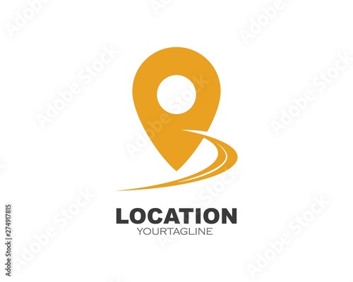 location point icon logo vector design photo