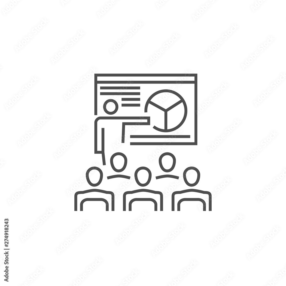 Presentation Line Icon Presentation Line Icon