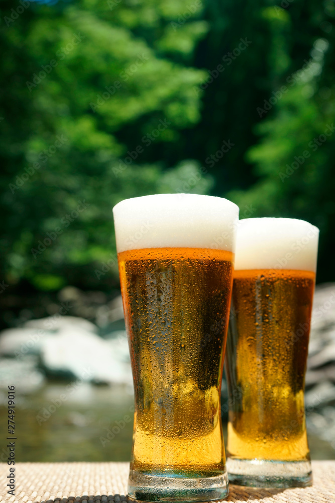 ビール　キャンプ　アウトドア