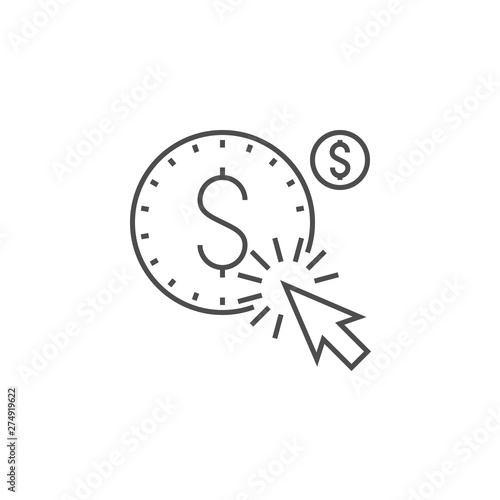 Pay Per Click Line Icon