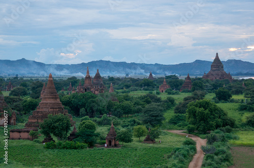 Beautiful of the Bagan Archaeological Zone  Burma. One of the main sites of Myanmar.