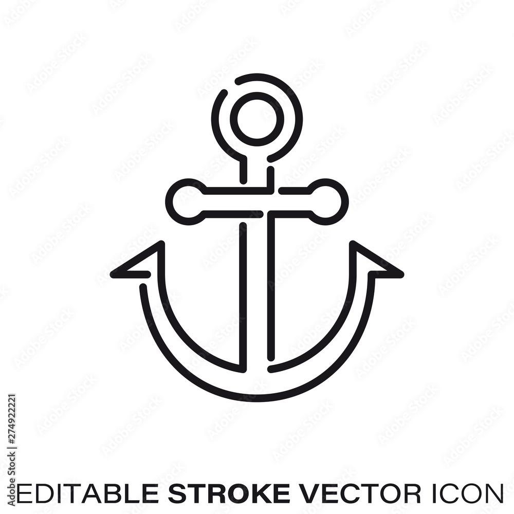 Anchor vector line icon Anchor vector line icon