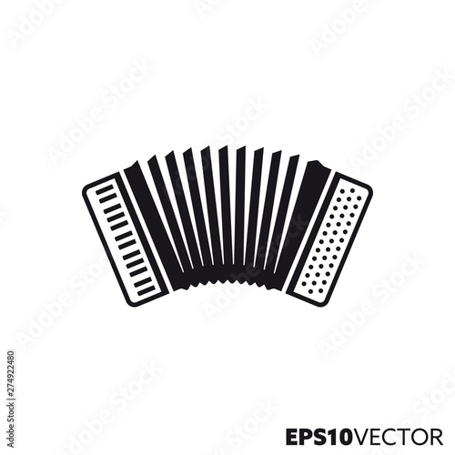 Accordion vector glyph icon