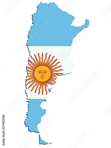  Argentina flag map