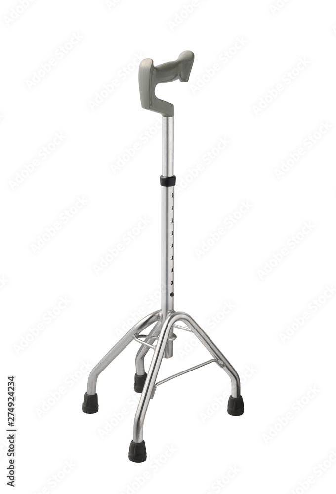 Cane walking elderly staff retractable (with clipping path) isolated on white background Cane walking elderly staff retractable (with clipping path) isolated on white background