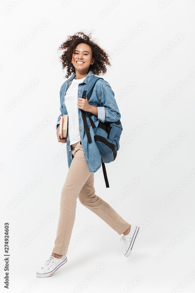Full length of a happy young african woman Full length of a happy young african woman
