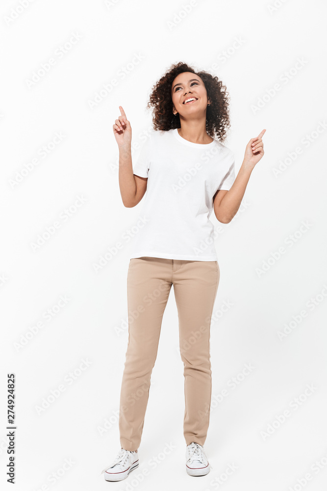 Full length of a happy young african woman Full length of a happy young african woman