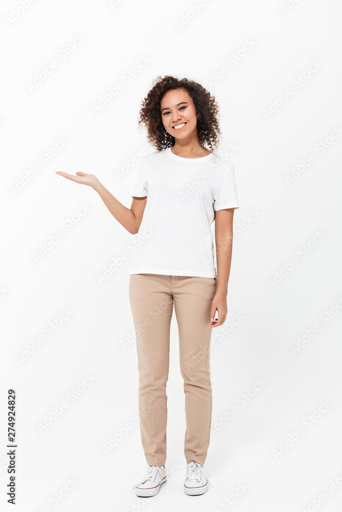 Full length of a happy young african woman Full length of a happy young african woman