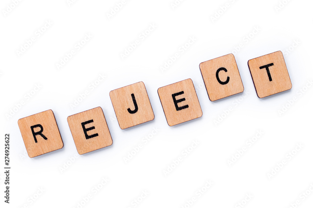 The word REJECT The word REJECT