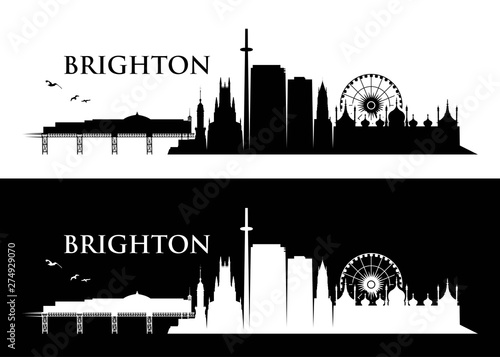 Brighton skyline - Egnland - United Kingdom - vector illustration